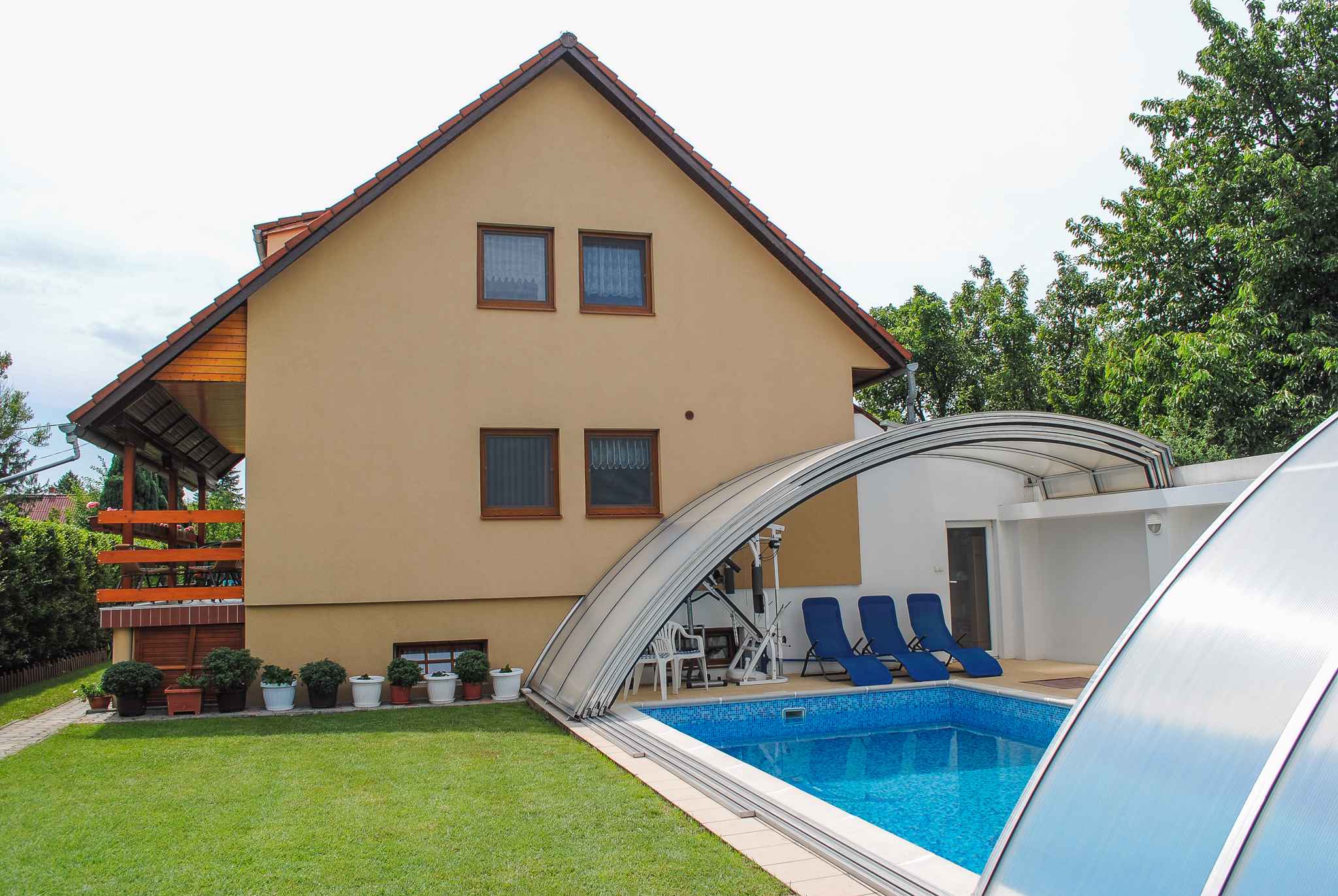Ferienhaus klimatisiert, mit WiFi, großem In Ferienhaus am Balaton Plattensee
