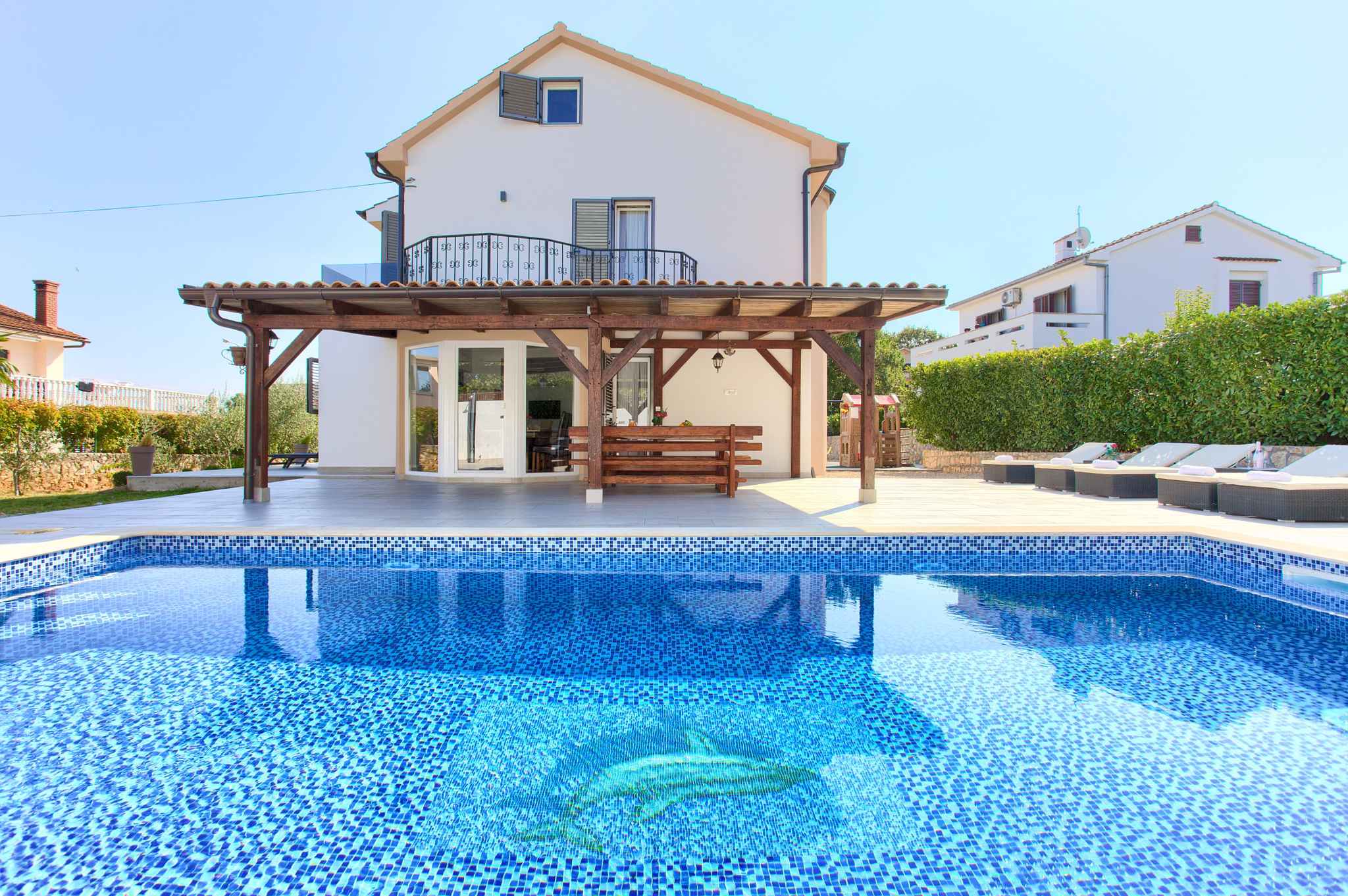 Ferienhaus mit Pool Ferienhaus  kroatische Inseln