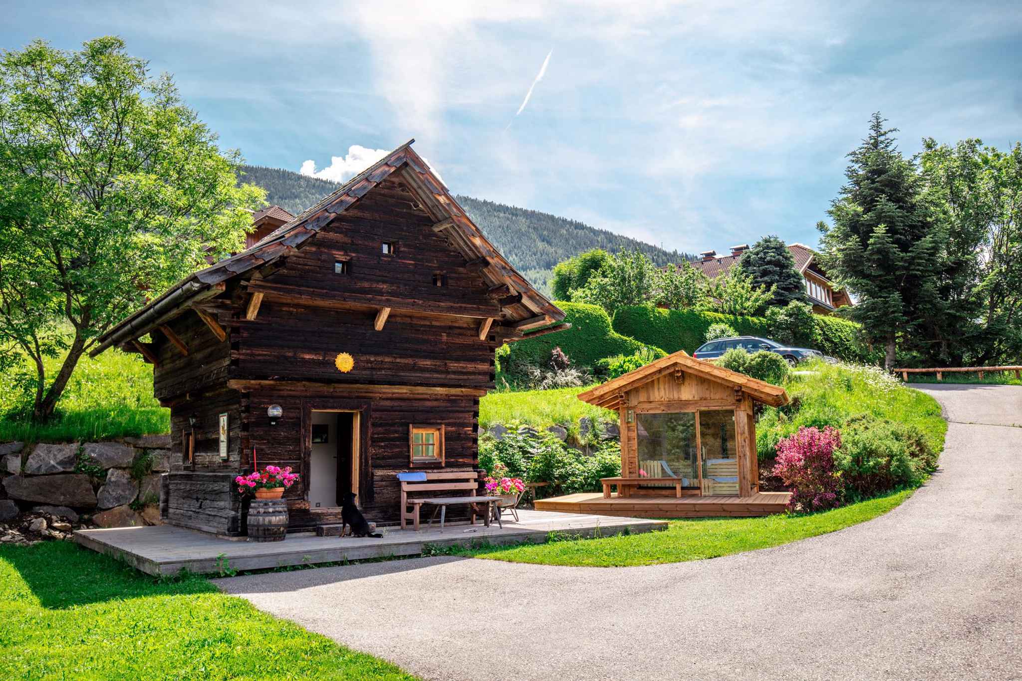 Hütte mit Panorama-Gartensauna Ferienhaus in Österreich