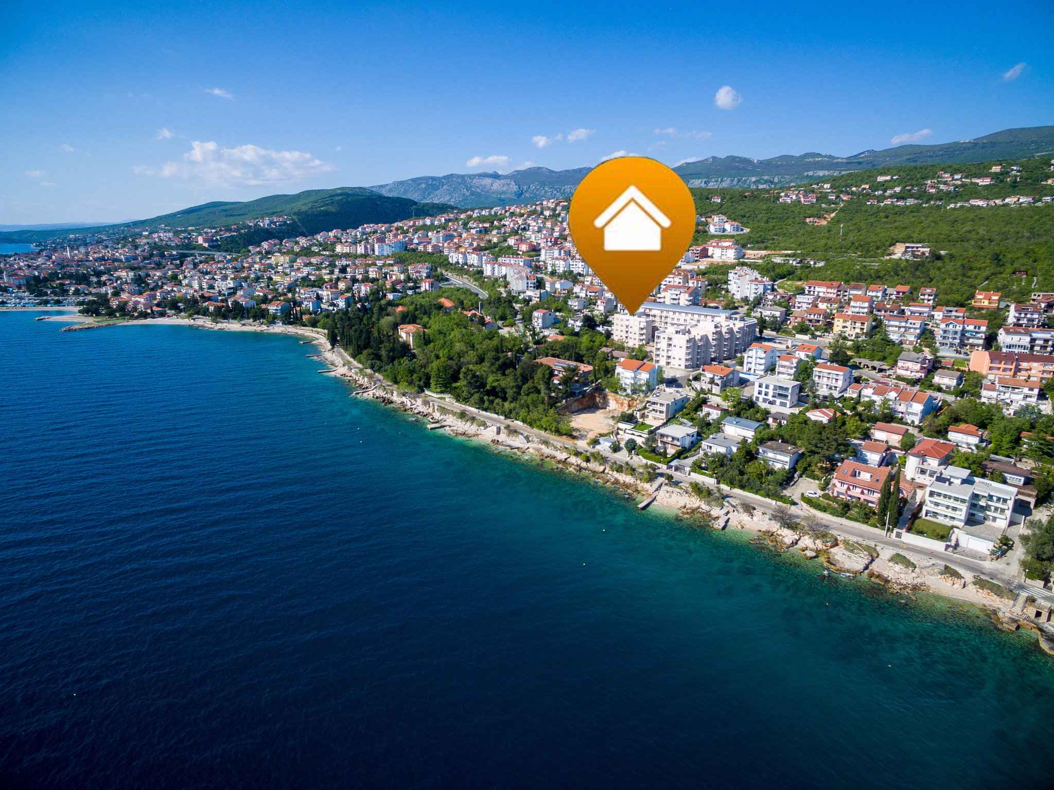 Ferienwohnung in der Strandnähe und mit Wasch  in Kroatien